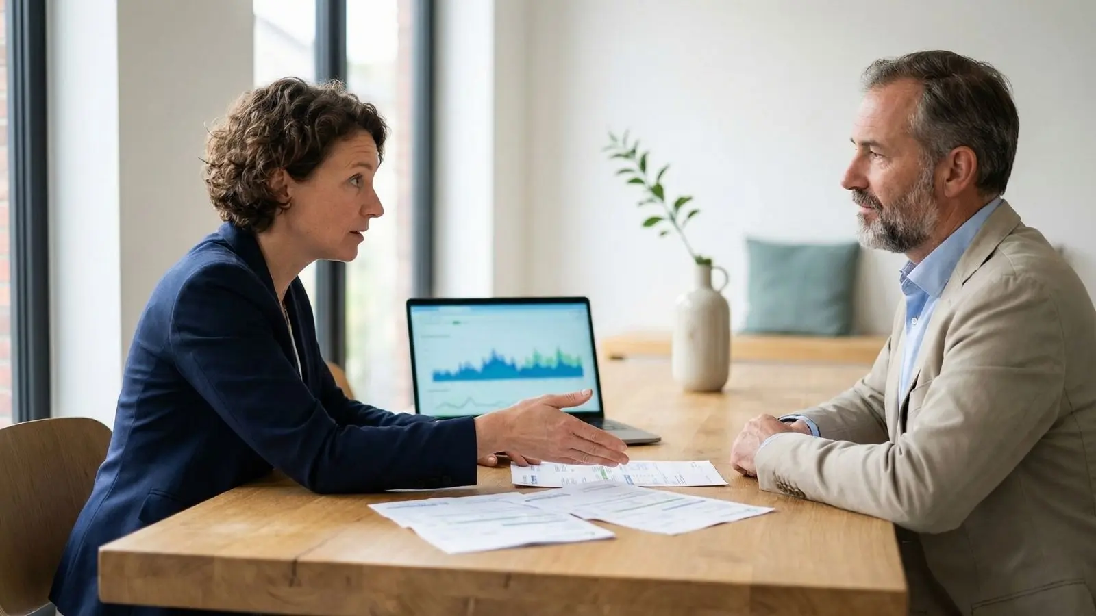 Fair Price adviseur in gesprek